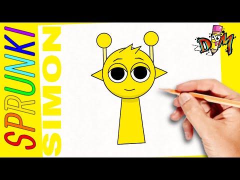 Como Dibujar a SIMON de SPRUNKI INCREDIBOX | paso a paso | how to draw simon