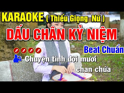 DẤU CHÂN KỶ NIỆM – Song ca thiếu Giọng Nữ ( Song ca cùng Phan Tuấn ) | Nàng Thơ Karaoke