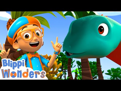 Blippi faces the biggest Dino Angie the Argentinosaurus | Blippi Wonders Educational Videos for Kids