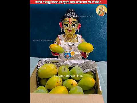 गर्मियों में लड्डू गोपाल को सुलाते समय उनके पास रखे ये चीजें😱 #sanatanbharatdesh #laddugopal #shorts