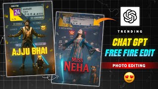 Free Fire Profile Photo Editing | Trending Free Fire Profile Photo Editing | Chatgpt Photo Editing