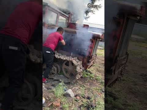 1960 Crawler Tractor Hard Start#short #shorts #shortsvideo #auto#mechanic #automotive#viral #fyp