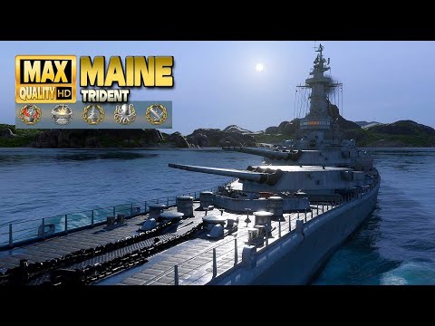 Battleship Maine  Last hope on map Trident   World of Warships