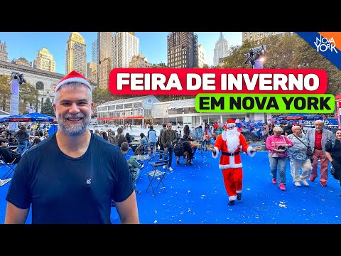 Tudo sobre a famosa FEIRA DE INVERNO do Bryant Park em Nova York