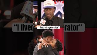 V.J. Edgecombe emotional talking about his mom ❤️