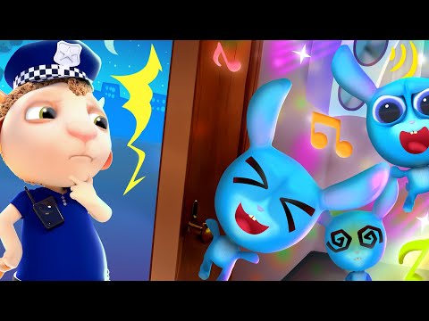 Knock Knock! Why is There So Much Noise? a Cop Chasing Rabbits | Funny Cartoon for Kids + New Songs