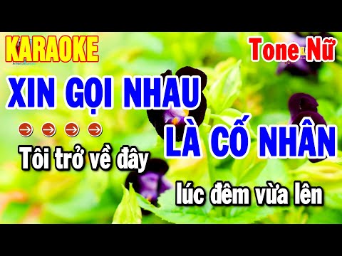 Karaoke Xin Gọi Nhau Là Cố Nhân Tone Nữ Nhạc Sống Trữ Tình Dễ Hát 2025 | Thanh Hải