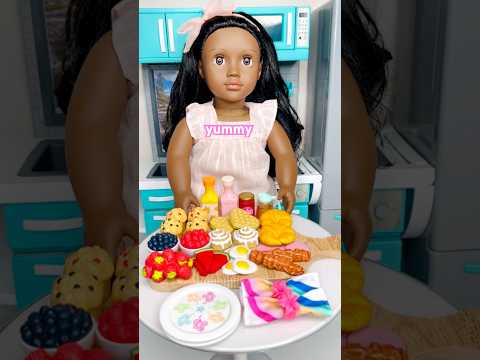Our Generation Doll Makes A breakfast Charcuterie Board #shorts #ourgenerationdolls #dolls