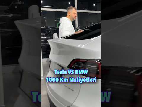 Tesla VS Benzinli BMW 1000 Km Tüketim Farkı Kaç TL? #tesla #meyzileyoutubeshorts