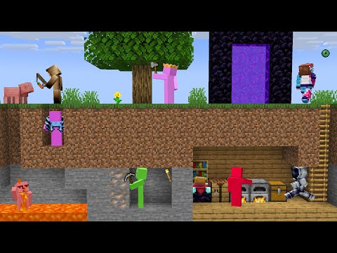 I Made 8 YouTubers Speedrun 2D Minecraft