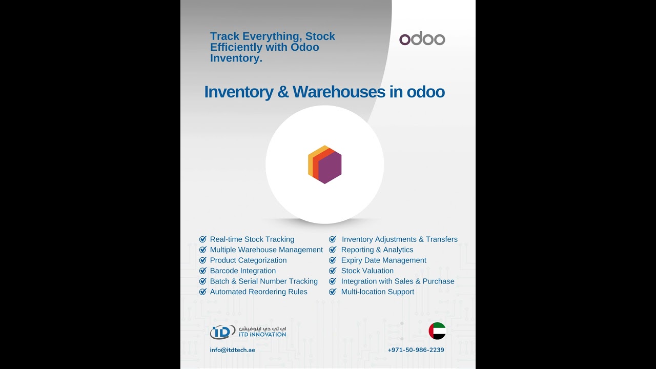 📦 Track Everything, Stock Efficiently with Odoo Inventory | 11.03.2026

Managing inventory across warehouses, products, and operations can be complex — but with Odoo Inventory, everything ...