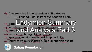 Endymion Summary and Analysis Part 3