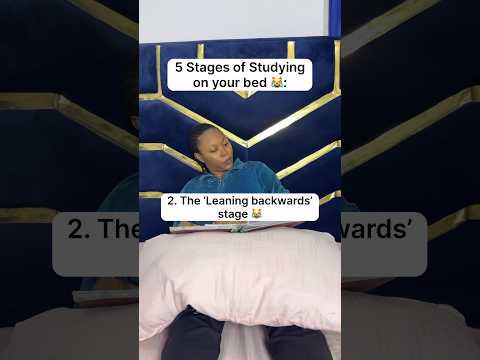 5 Stages of Studying on your bed ๐ #shorts #relatable