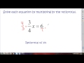 Reciprocals in Solving Equations