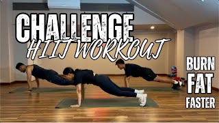 5-Minute HIIT Workout CHALLENGE | 30s Work / 10s Rest | No Equipment | Full Body Burn