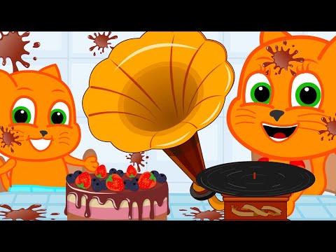 Família de Gatos - RITMO DO BOLO 🍰🎶🎂 Desenho Animado em Português Brasil