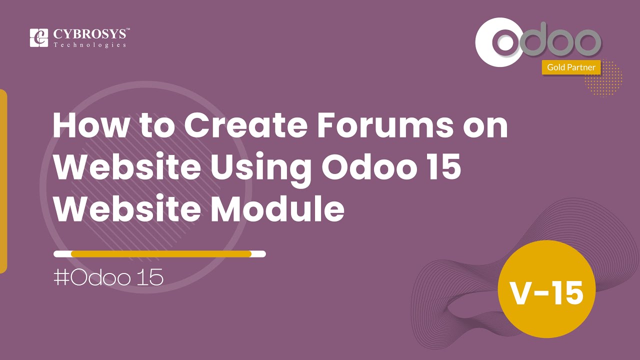 How to Create Forums on Website Using Odoo 15 Website Module | Odoo 15 Functional Videos | 31.05.2022

This video will give you an insight into how to create a new forum using the Odoo 15 Website module. Video Content 00:00 ...