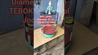 sangkar kandang burung besi bulat jumbo besar diameter 42 cm tebok pvc tebal murah#kicaumania#burung