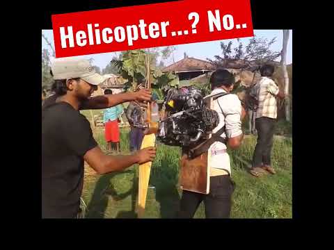 helicopter engine failed | paramotor engine | Experiment on bike engine for ppg | #shorts
