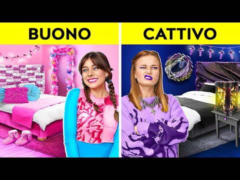 Buona VS Cattiva Sorella Cambia Camera! Idee per Stanza Segreta Epica da 123 GO!