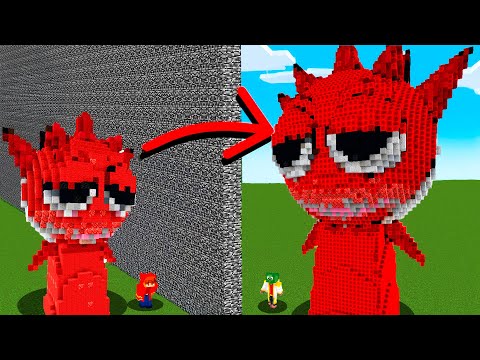 Trollé A Mi Amigo En Batalla De Construcción De Sprunki Incredibox en Minecraft!