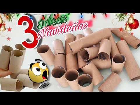 3 Increíbles IDEAS NAVIDEÑAS con ROLLOS DE PAPEL HIGIÉNICO ♻️ Transforma tu Hogar con Ideas  ÚNICAS