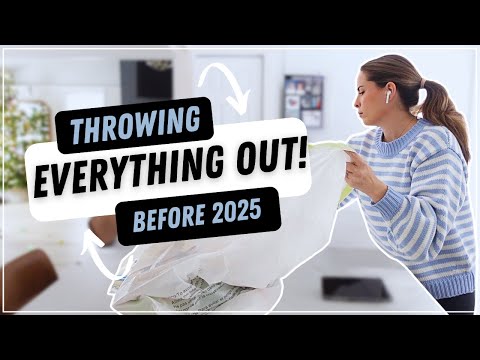 THROWING EVERYTHING OUT IN 2024 / Decluttering, Organizing, & Cleaning! Small Home Declutter