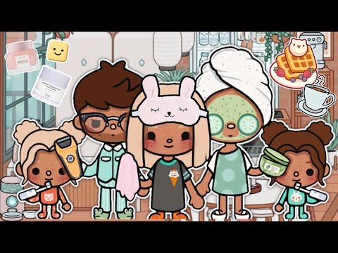 Rich Family Morning + Night Routine 🌞 🌙 | *with voice* | Toca Boca Family Roleplay