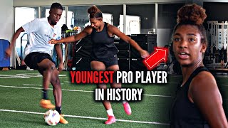 Working out with the YOUNGEST Pro Footballer Zoe Matthews