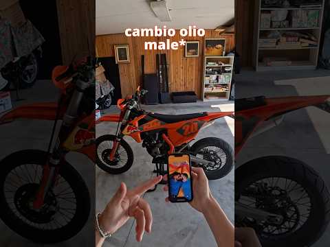 cambio olio al KTM EXC 450 ma sono strano😮💨🔥 #ktm #fantic #125
