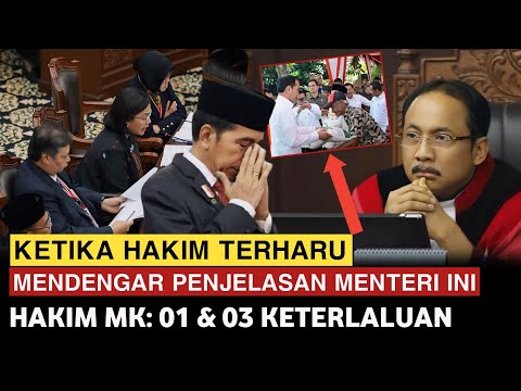 Selesai 01 & 03, Hakim MK Tegas Dengan Fitnah Yang Menyerang Jokowi, Bikin Haru