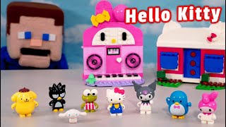Hello Kitty BLDR Construction Sets Series 2 Jazwares - LEGO Stop Motion Puppet Steve Adventure!