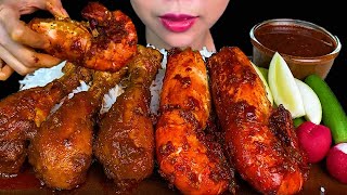 MUKBANG EATING||CHICKEN CURRY, PRAWN CURRY & SPICY FISH PASTE