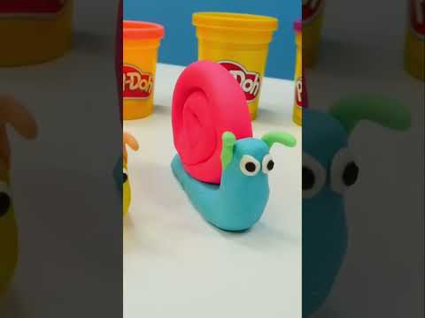 🐌🧡 ¡Caracol de plastilina naranja! 🎨✨#PlayDoh