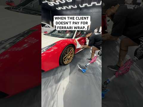 We Had To Take It Off #ferrari #ferrari488 #supercars #epic #shorts #cars #carwrap #unwrap #asmr