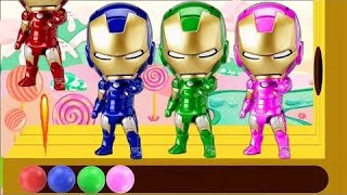 Coloring Pages For Children With Spider-Man and Iron-Man - For kids
