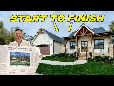 Building a Wooden House Start To Finish in United States Timelapse