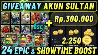 GIVEAWAY AKUN SULTAN RUMME, PELE & 24 EPIC !! GIVEAWAY 2250 KOIN KUNING EFOOTBALL 2025 MOBILE