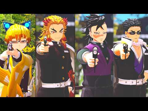 【鬼滅の刃MMD】無課金おじさん / Paris Olympics 射撃混合エアピストル 【Demon Slayer / Kimetsu no Yaiba MMD】