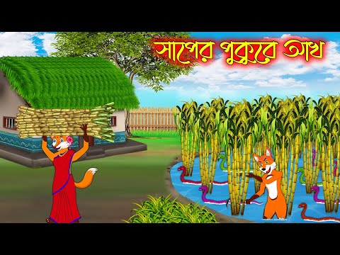 সাপের পুকুরে আখ  | Saper Purkure Akh | Bangla Cartoon | Thakurmar Jhuli | Rupkothar Golpo