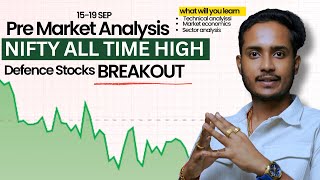 Pre market analysis | NIFTY ALL TIME HIGH | DEFENCE STOCKS BREAKOUT |  Market Economics