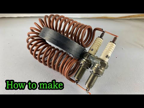 New Technology How to make free electricity energy use at home with pvc copper wire & spark plug