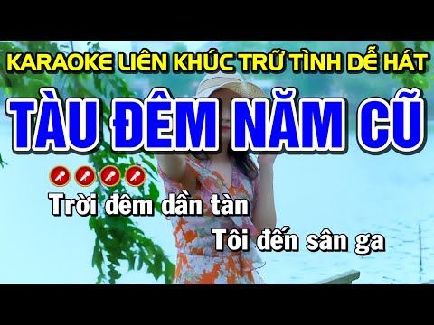 ➤TÀU ĐÊM NĂM CŨ Karaoke Nhạc Sống Tone Nam | Bến Tình Karaoke