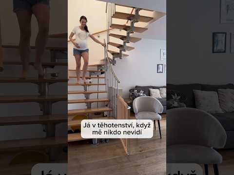 Já v těhotenství, když mě nikdo nevidí vs. když je manžel poblíž 🫶🏼