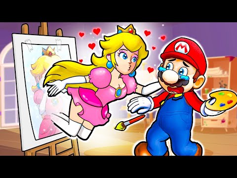 Mario's Weird Dream & Peach's Loving Picture - Mario & Peach Love Story - Super Mario Bros Animation