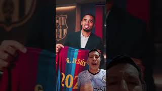 GABRIEL JESÚS DEBUTÓ EN EL FC BARCELONA   #viral #gabrieljesus #fcbarcelona #shorts #football