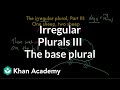Exploring Irregular Plural Nouns and Base Plurals