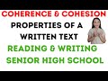 Cohesion and Coherence in Writing