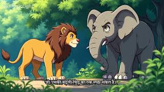 शेर की लड़ाई हाथी से हुई😃