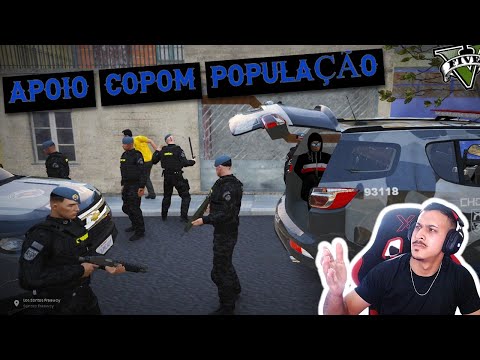 POPULAÇÃO INDO PRA CIMA DO CHOQUE NA FAVELA - GTA RP